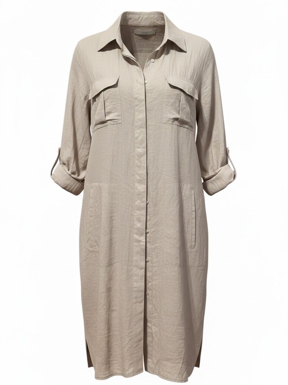 Gerard Darel Utility Shirt Dress Beige – Size 10